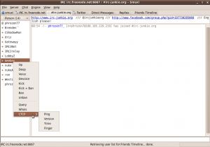 Smuxi channelview and userlist popup