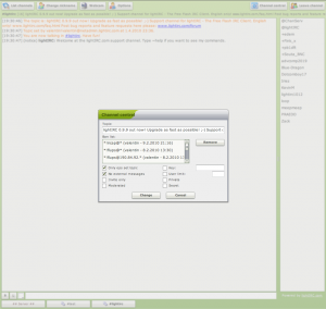 lightIRC 0.9.9 Channel Central