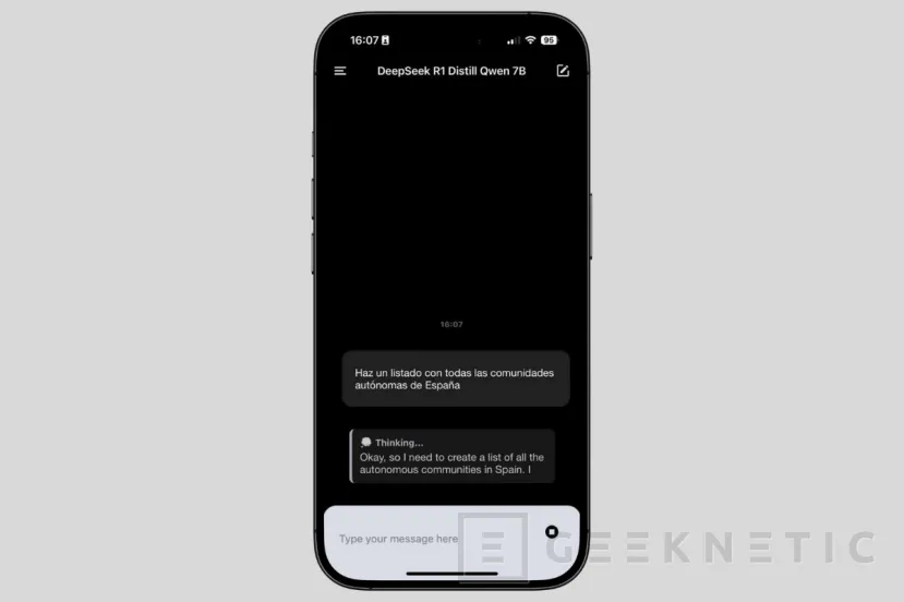 Geeknetic So you can install an AI like Deepseek at home on your iPhone 8