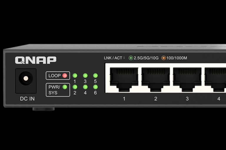 New Qnap QSW-21104-2T-R2 switch with 4 2.5 GBE and 2 GBE ports


