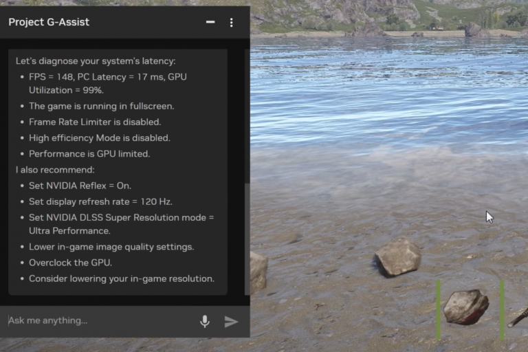 Nvidia Project G-Assist is now available, the AI ​​assistant who will help you with the games


