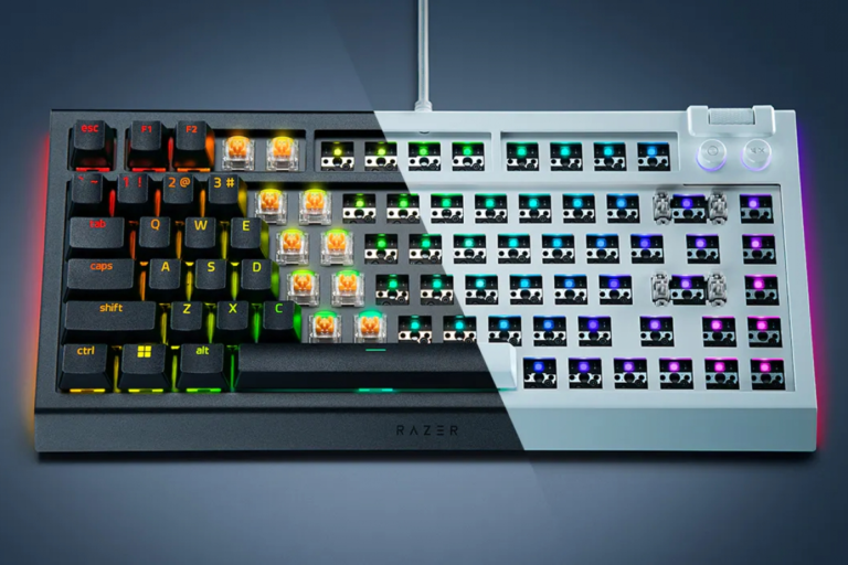 Razer presents its blackwidow v4 75% barebones, a chassis to build your own keyboard


