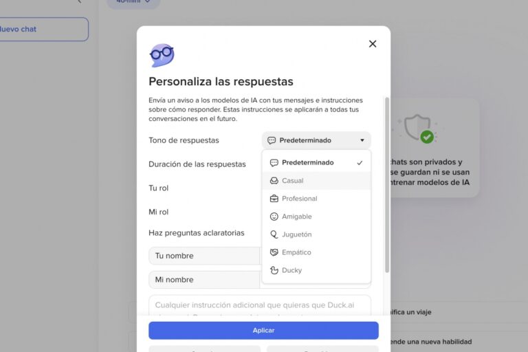 DuckDuckgo allows you to customize your chatbots responses without compromising privacy


