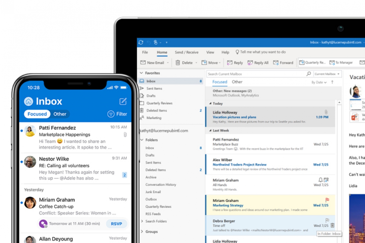Microsoft Outlook is fallen, many users cannot access their email from this morning