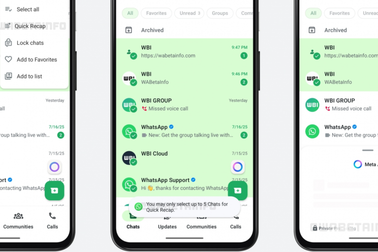 WhatsApp is testing Quick Reca: This utility can summarize up to 5 chats privately thanks to the finish line


