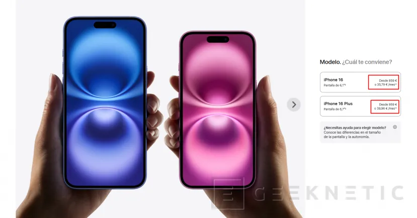 Geeknetic Apple reduces only 100 euros the iPhone 16 that also come with half storage that new iPhone 17 3