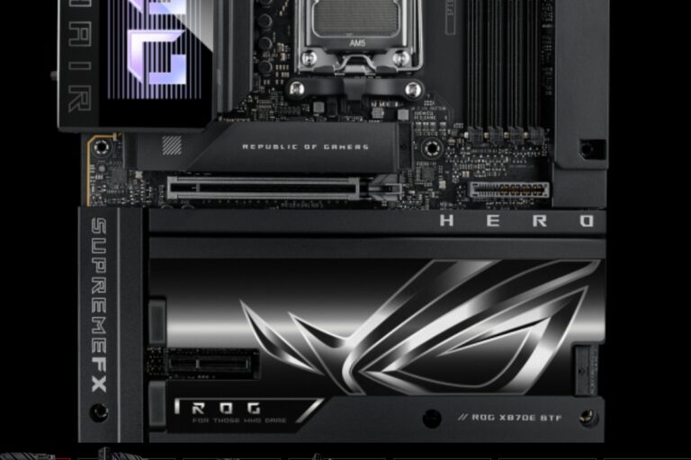 The new ASUS BTF plate is the crosshair X870E Hero, a premium solution that feeds the GPU directly from the motherboard


