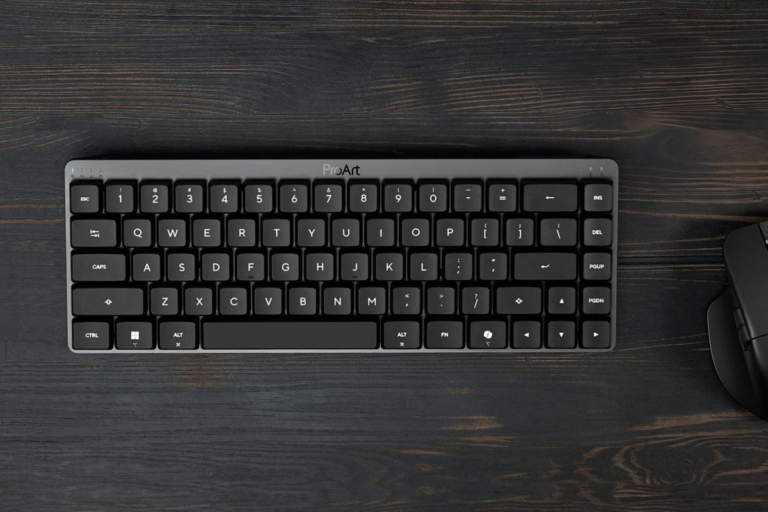 New keyboard for ASUS ProArt KD300 professionals, low profile, mains switches and battery for up to 16 months
