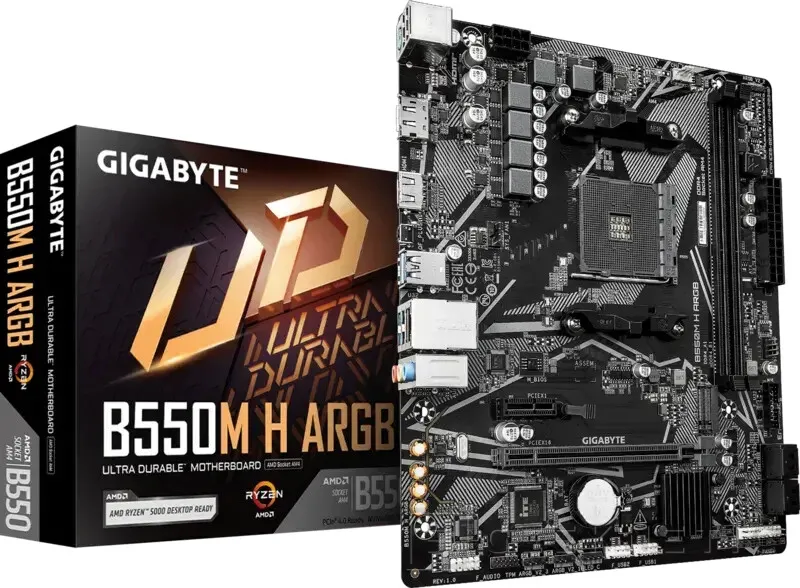 Geeknetic GIGABYTE reactivates AM4 in 2026 with four new boards: A520 and B550 in micro ATX and mini ITX, with ARGB, Q Flash Plus and up to M.2 PCIe 4.0 2