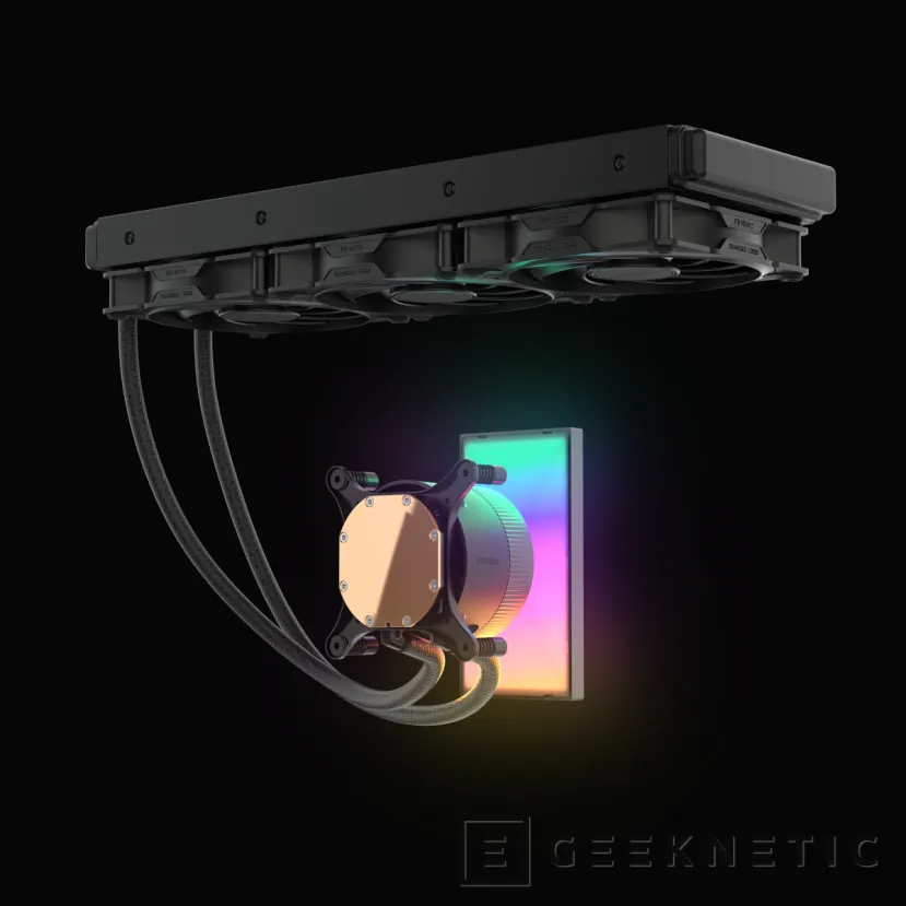 Geeknetic The new RL AiO Antec Vortex View 360 has a 5-inch screen on the head that you can rotate and orient without tools 2