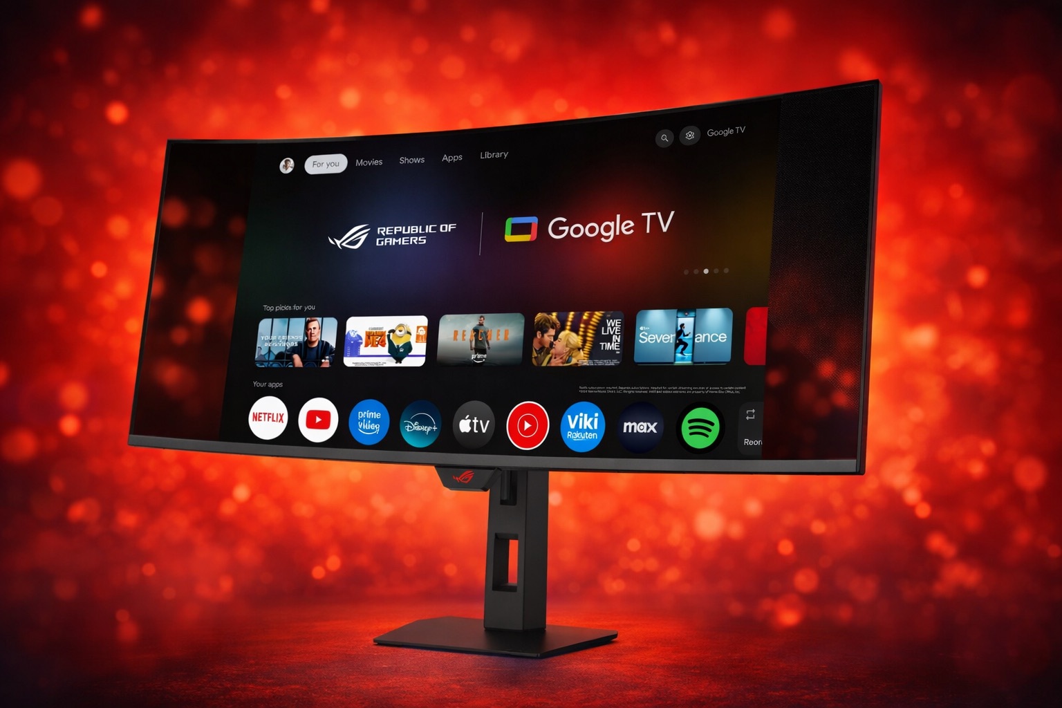 ASUS puts Google TV in an ultra-wide OLED gaming monitor and turns the screen into an “all-in-one”