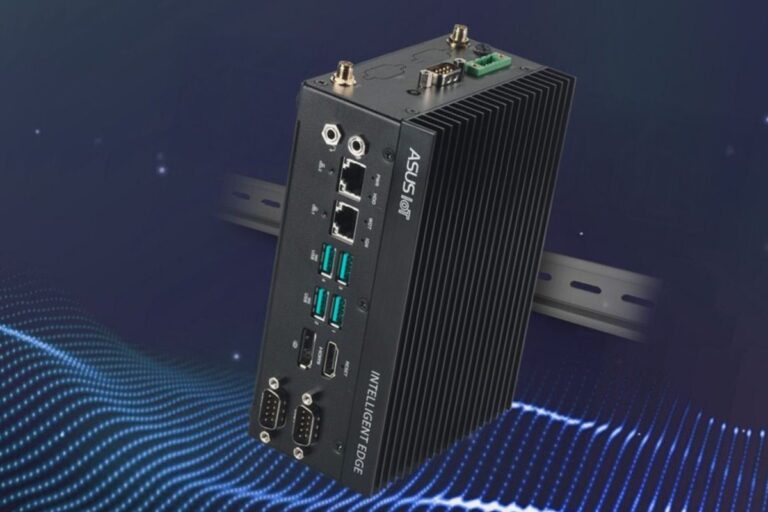 ASUS presents the PE1000U, a fanless industrial PC for DIN rail with a lot of connectivity
