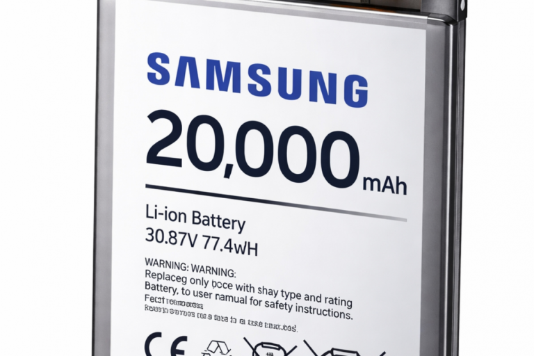 Samsung is working with batteries of up to 20,000 mAh, triple cells and capable of resisting 1,500 charge cycles
