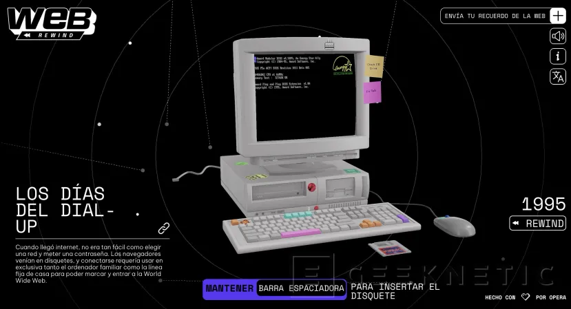 Geeknetic Opera turns 30 and celebrates with Web Rewind: an interactive museum of three decades of Internet history 3