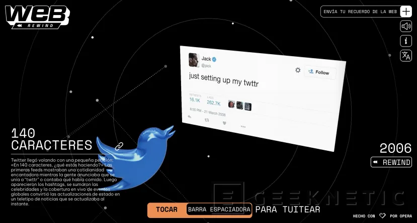 Geeknetic Opera turns 30 and celebrates with Web Rewind: an interactive museum of three decades of Internet history 2