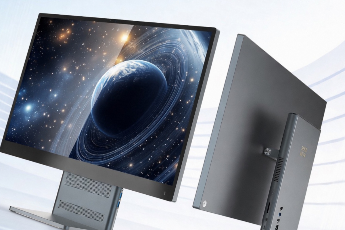 SEAVIV AidaONE R27, an all-in-one with Ryzen AI Max+ 395 that puts the PC on the stand