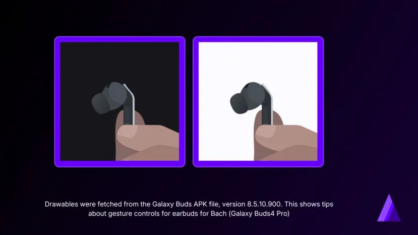 Geeknetic The Galaxy Buds 4 Pro are shown in renders and preview a change in focus focused on software 3