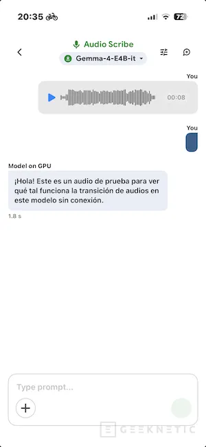 Geeknetic Google AI Edge Gallery: how to run Gemma 4 models on iOS and Android phones 5