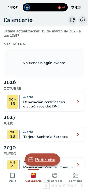 Geeknetic App My Citizen Folder: all the official procedures and procedures you can do 8