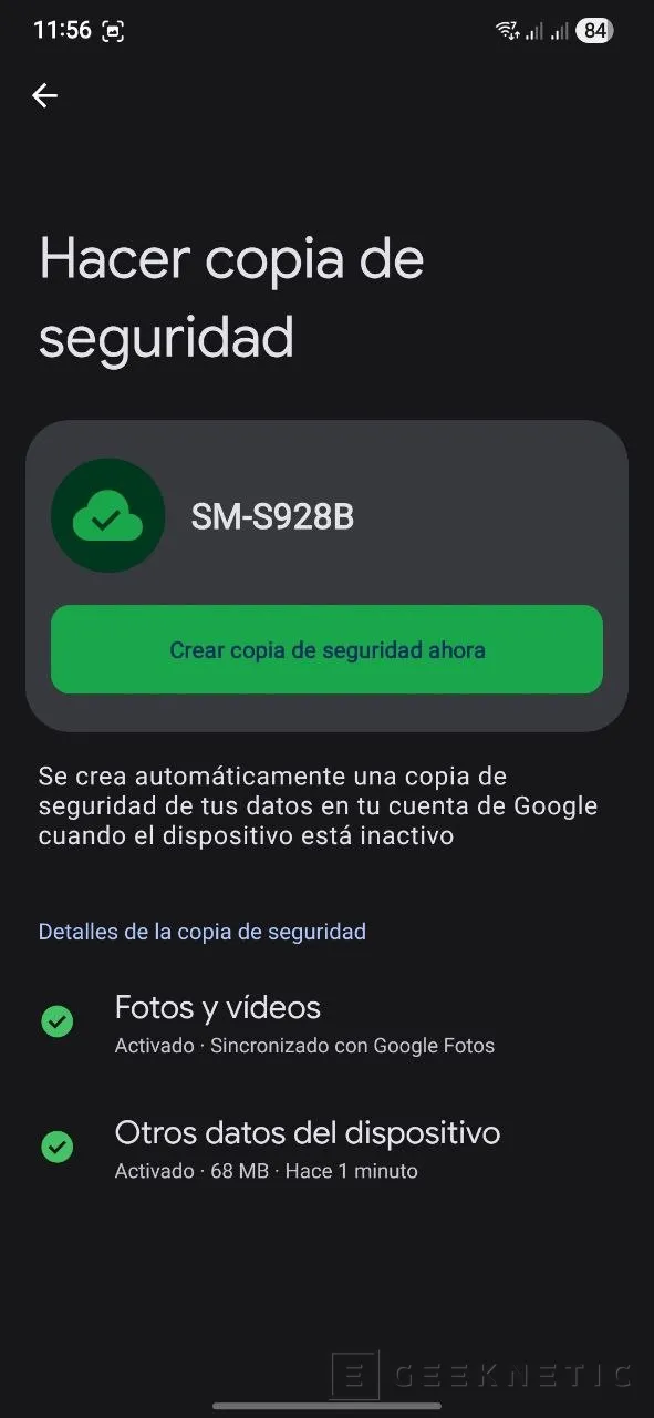 Geeknetic How to make a full backup manually and automatically on Android 6