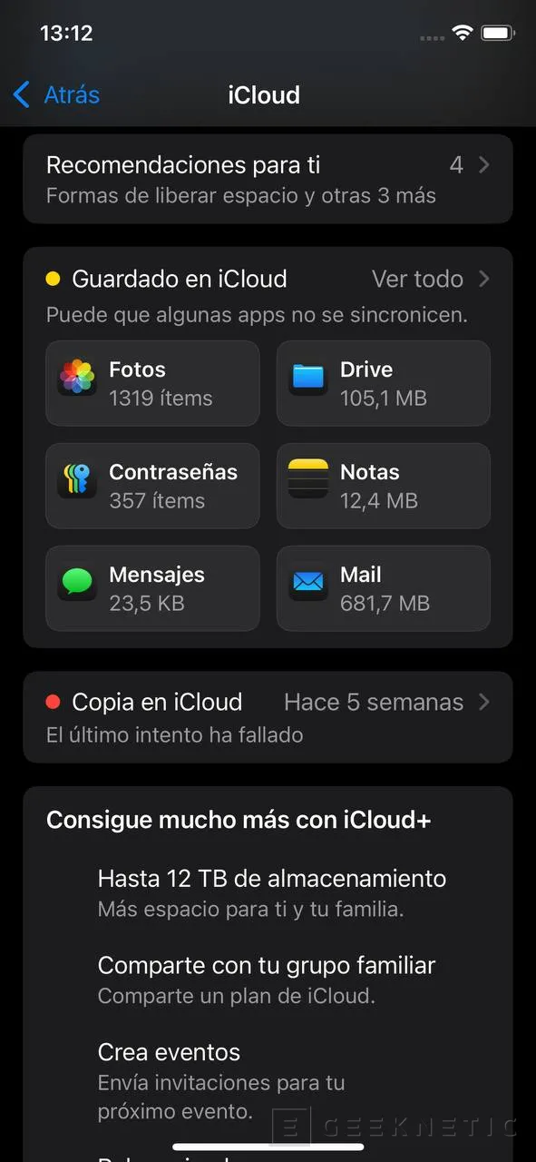 Geeknetic How to backup or sync data in iCloud with your Apple iPhone 7