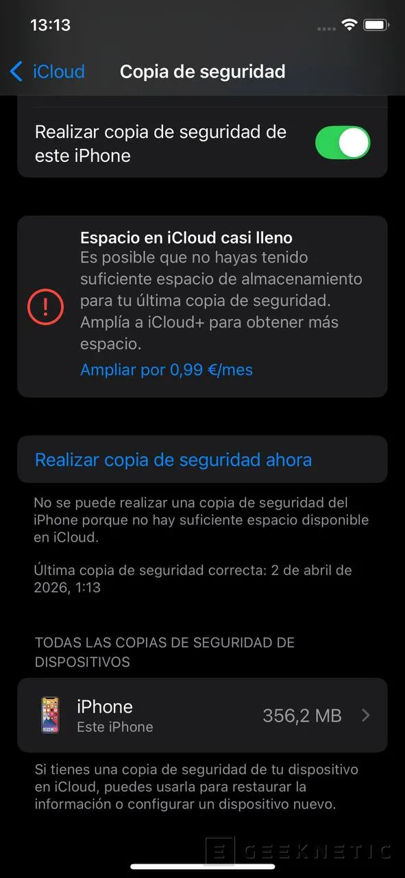 Geeknetic How to backup or sync data in iCloud with your Apple iPhone 8