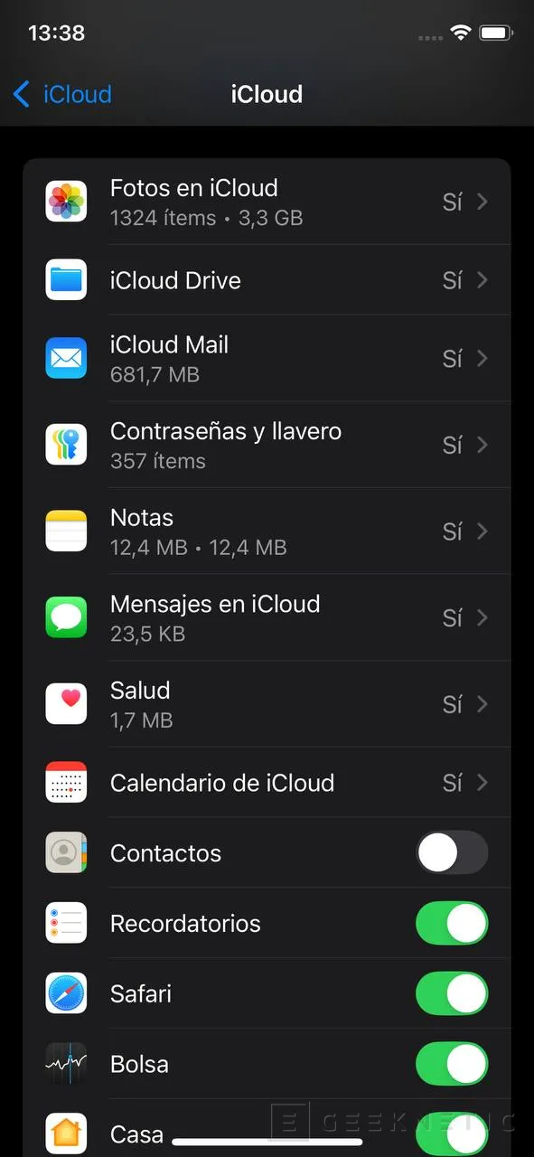 Geeknetic How to backup or sync data in iCloud with your Apple iPhone 10