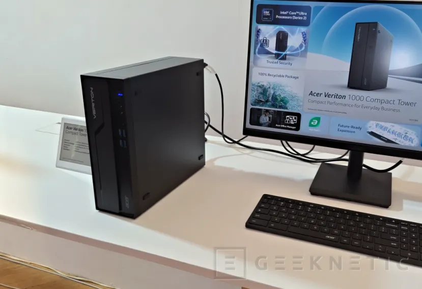 Geeknetic Acer shows us at Computex 2026 the new Veriton RA110, Vero mini PC and a compact tower with PCIe 3 expansion