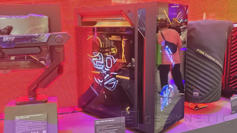 Geeknetic ASUS ROG G1000 Edition 20: this is the 40 kilo desktop with holographic fans and a Ryzen 9 9950X3D 5