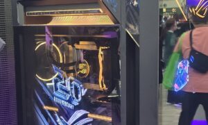 This is the 40 kilo desktop with holographic fans and a Ryzen 9 9950X3D