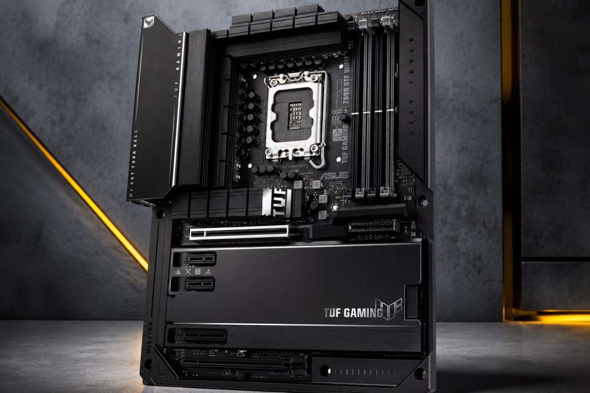 ASUS confirms TUF Gaming Z890-BTF WIFI7 motherboard with four M.2 slots and hidden connectors for Intel Core Ultra 200