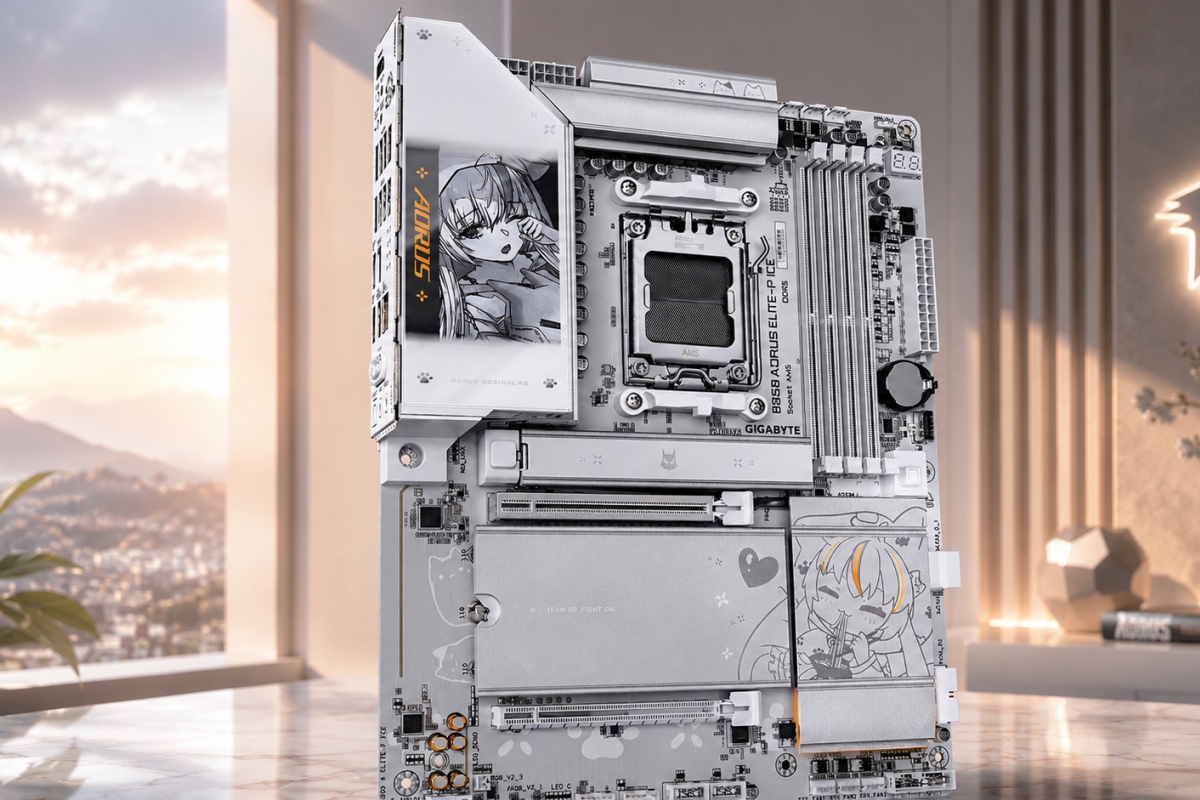 GIGABYTE launches the B850 AORUS ELITE-P ICE board in Ari edition for anime fans and PC DIY