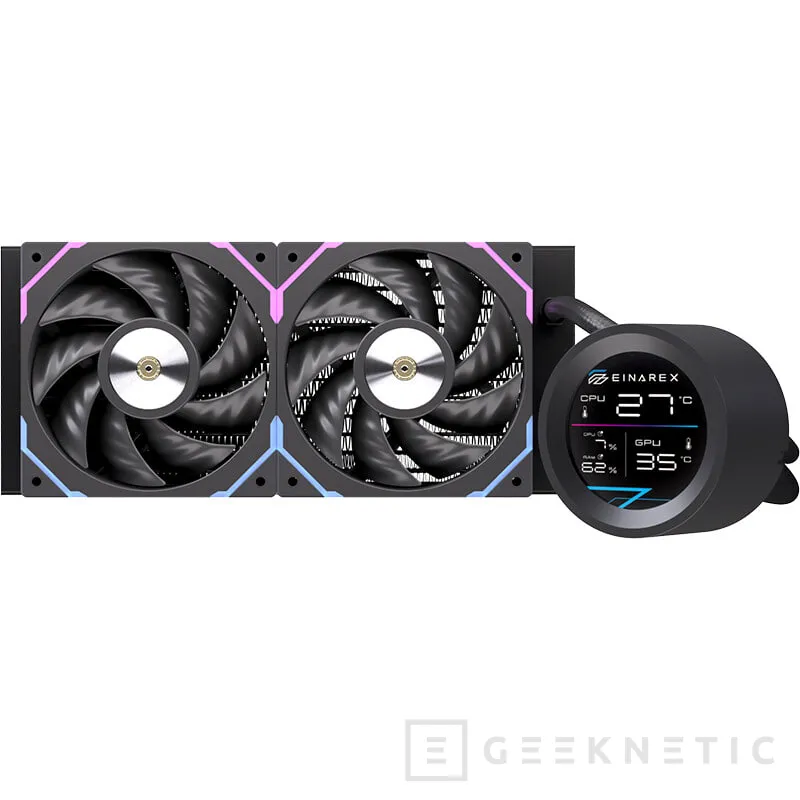 Geeknetic EINAREX presents ORBIT, a new range of AIO liquid coolers with integrated screen to monitor the PC 2