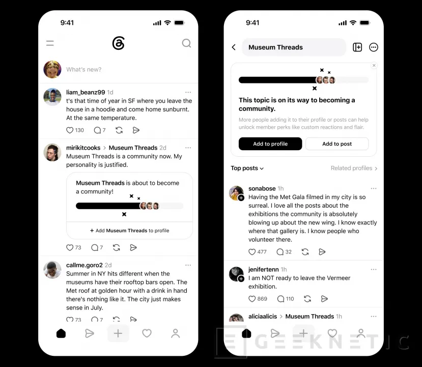 Geeknetic Threads reaches 500 million monthly users and reinforces its shift towards communities and algorithmic control 2