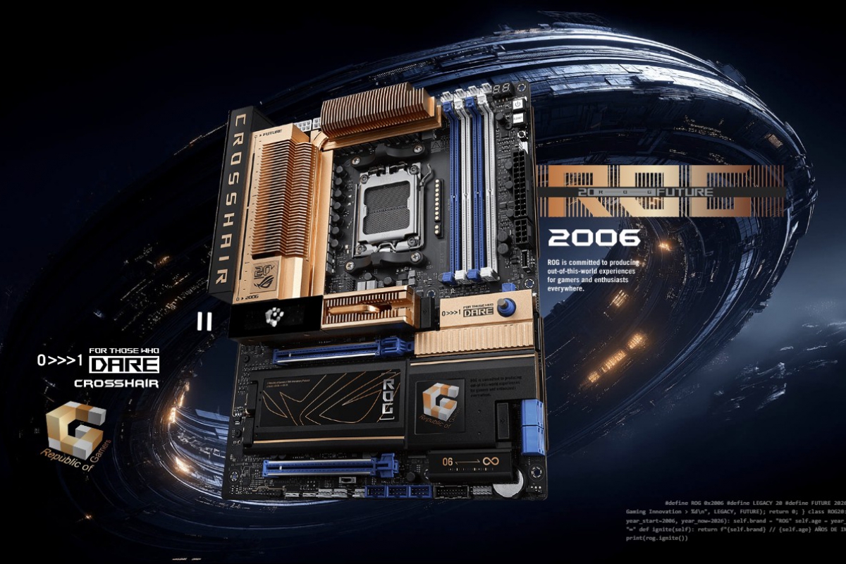 ASUS celebrates 20 years of ROG with the Crosshair 2006, a high-end retro motherboard for Ryzen AM5