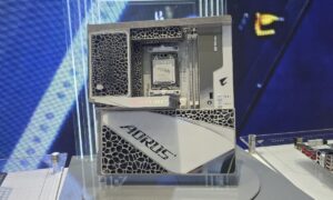 Gigabyte presents this COMPUTEX 2026 its AORUS X870E Infinity Next board with 64 phases and 3D printed metal heatsinks