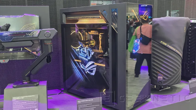 Geeknetic ASUS ROG G1000 Edition 20: this is the 40 kilo desktop with holographic fans and a Ryzen 9 9950X3D 2
