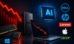 PC shipments fall 7% in the United States during the first quarter of 2026