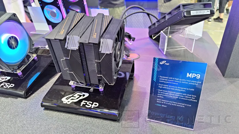 Geeknetic The FSP MP9 arrives with a double tower, 6 heatpipes and two 28 and 30 mm fans to reinforce the air cooling range 2