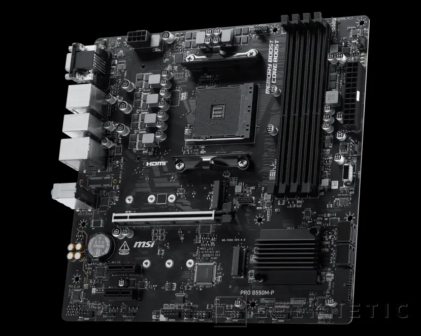 Geeknetic MSI launches new B550M-P and B550M-B motherboards that extend the life of the AMD AM4 2 socket