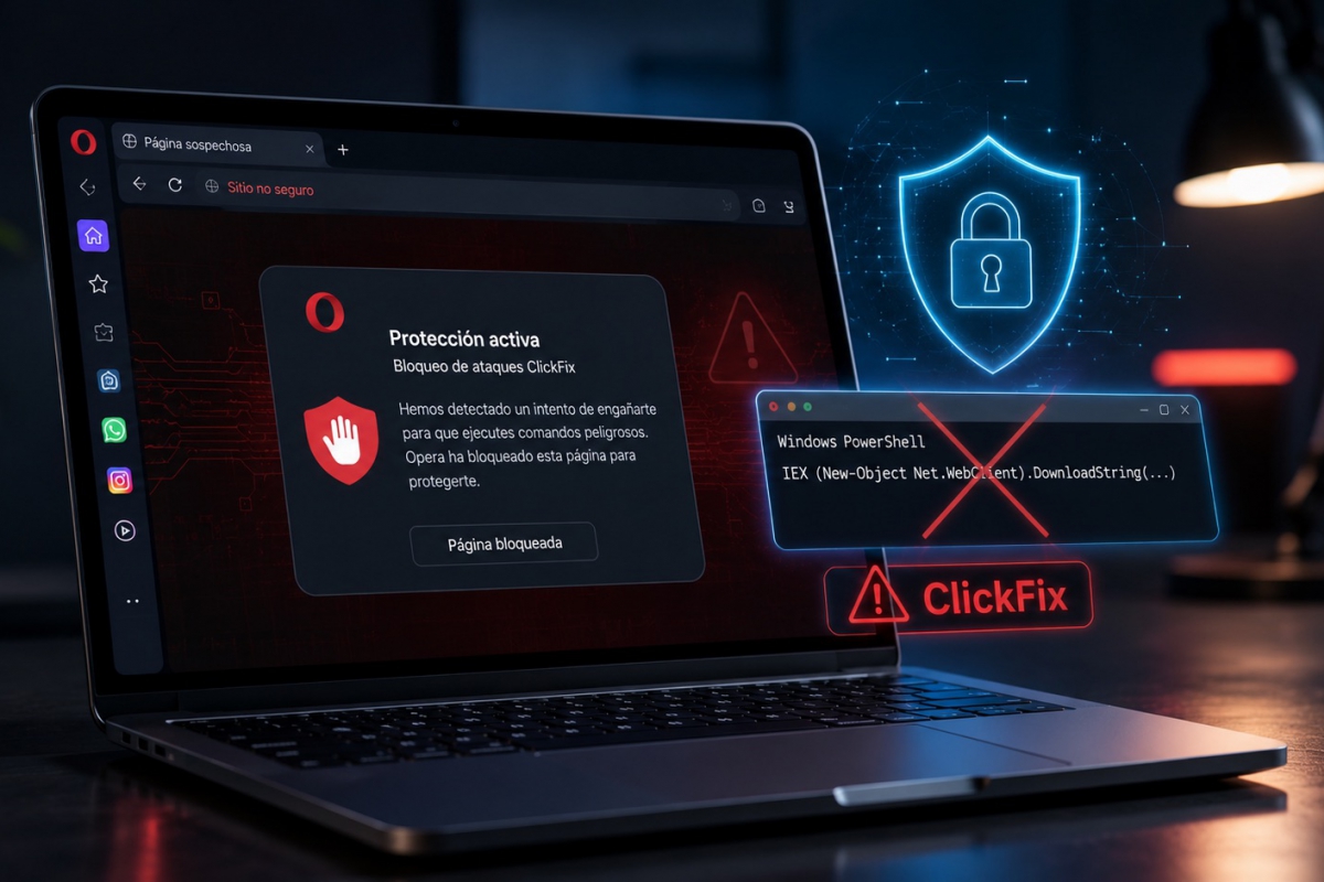 Opera activates Paste Protect, a function that prevents copying malicious code to the clipboard
