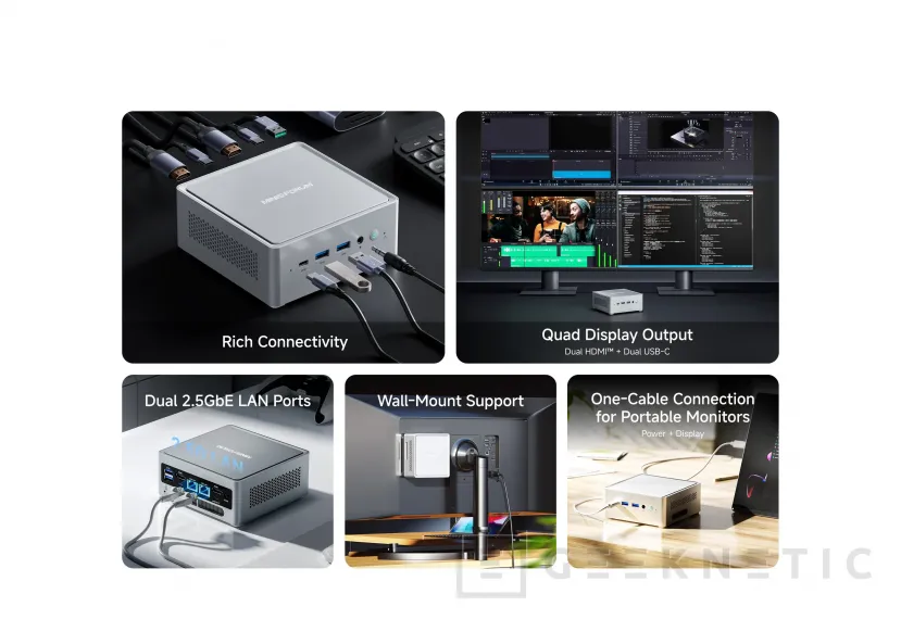 Geeknetic The MiniPC from MinisForum NAB9S bets on an Intel Core i9 13900HK, 32 GB of DDR4 memory and 1 TB of SSD for 799 euros 3