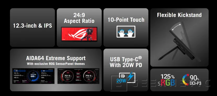 Geeknetic The ASUS ROG Strix XG129C arrives, a 12.3-inch ultra-wide touch monitor to control the PC while you play 2