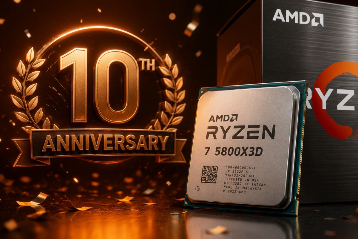 AMD relaunches the Ryzen 7 5800X3D with a different manufacturing process for its 10th anniversary