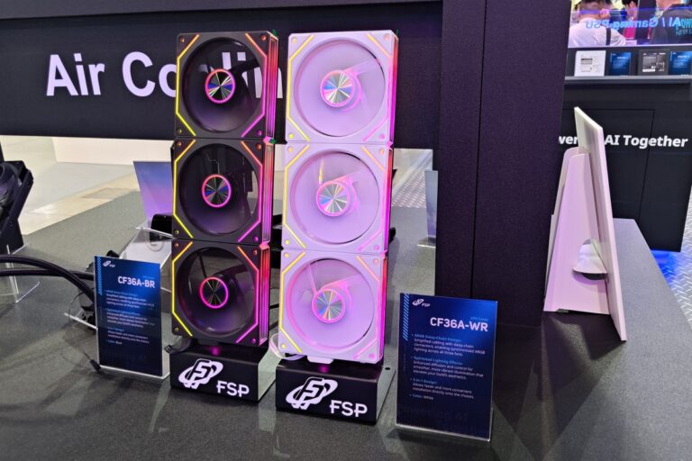 FSP CF36A-BR and CF36A-WR: ventilation with ARGB, daisy-chain connection and 3-in-1 design in black and white