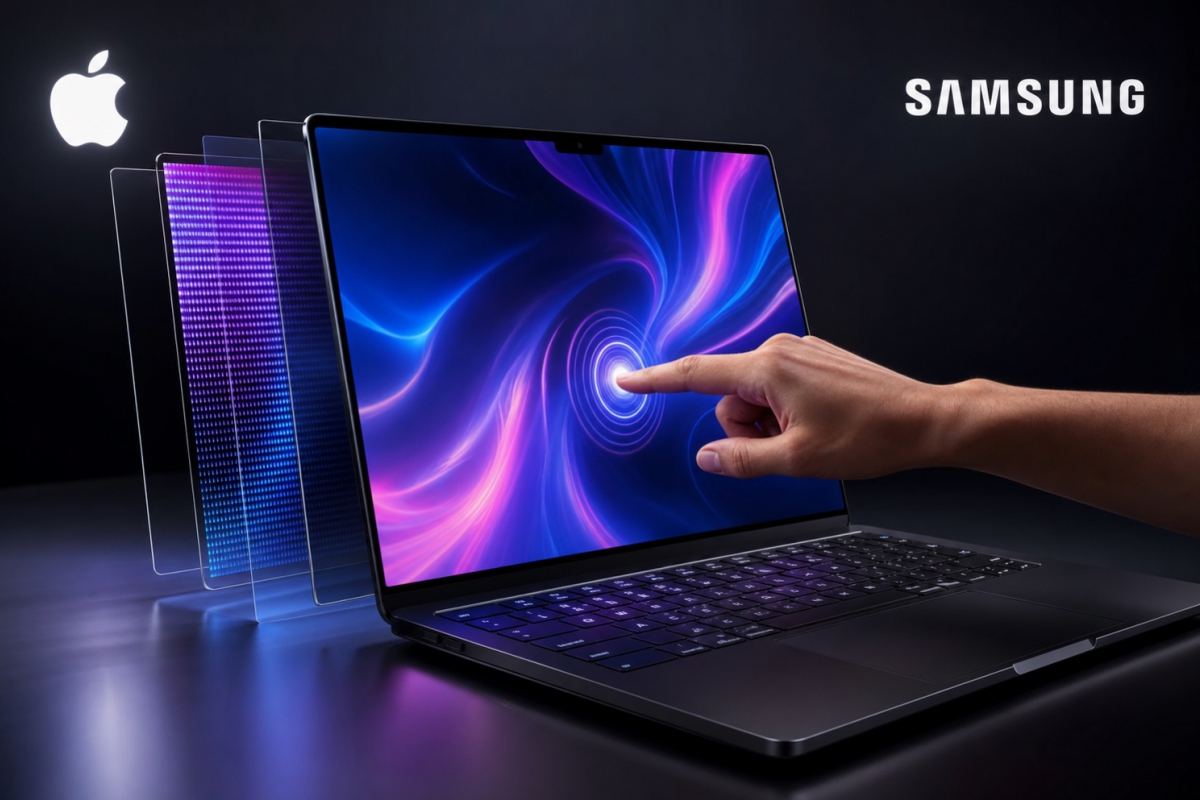 The MacBook Pro with OLED touch screen will arrive with panels manufactured exclusively by Samsung