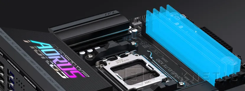 Geeknetic GIGABYTE Unveils AORUS B850 ELITE X3D Motherboard with Turbo X3D 2.0 and DDR5 AMD EXPO Low Latency 2 Support