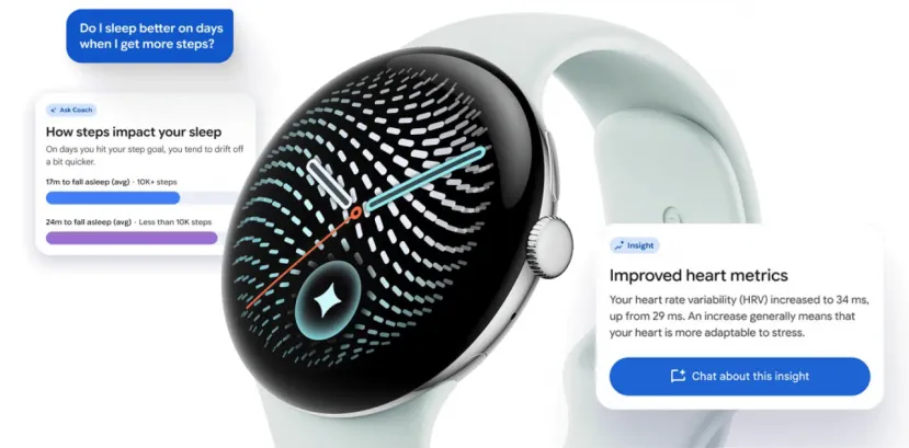 Geeknetic New images of the Google Pixel Watch 5 revealed reveal its health and sports functions and various colored straps 4