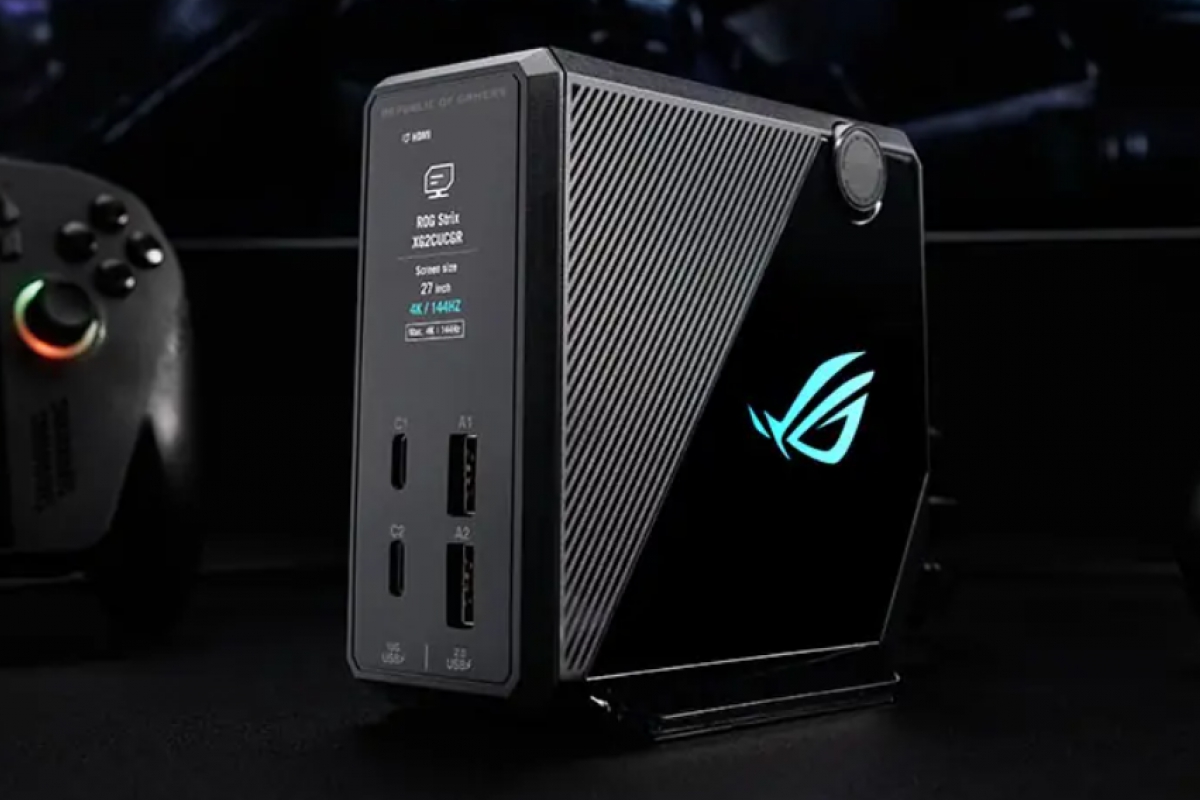 ASUS ROG Flux Charger Dock: a dock with an LCD screen capable of powering laptops and peripherals with 260 W of power