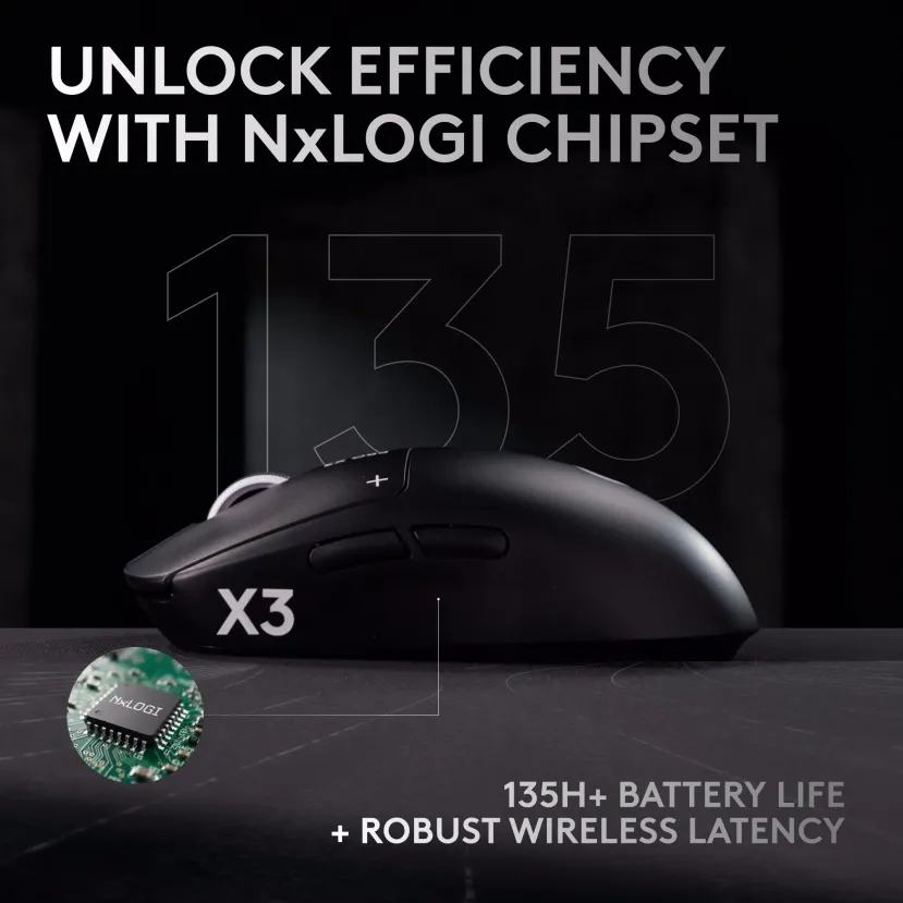 Geeknetic Leaked the new Logitech G Pro X3 Superstrike: 61 grams, replaceable battery and 48,000 DPI Hero 2 sensor 3